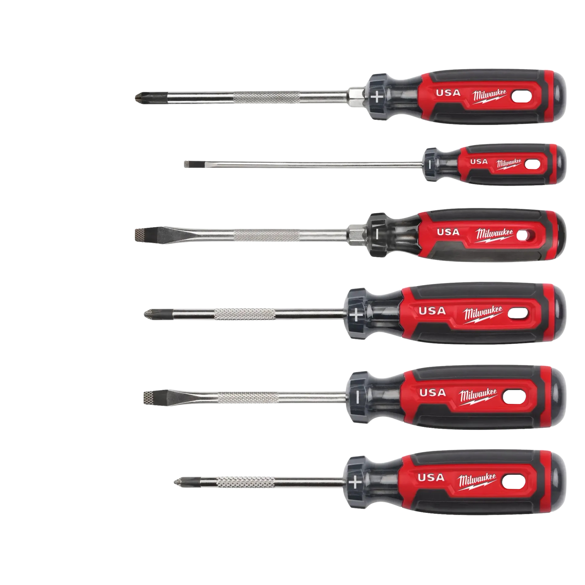 Milwaukee 6PK Cushion Grip Screwdriver Sets from GME Supply